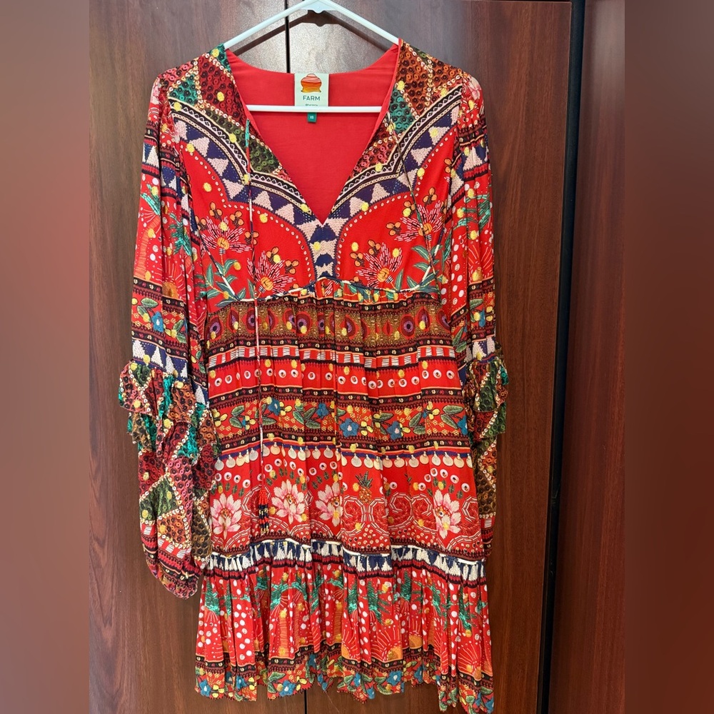 FARM Rio Multicolor Long Sleeve Dress